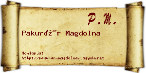 Pakurár Magdolna névjegykártya